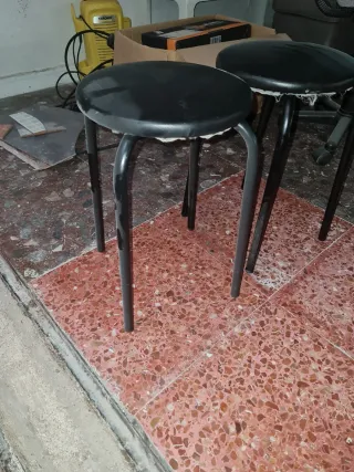 Juego de 2 banquetas negras