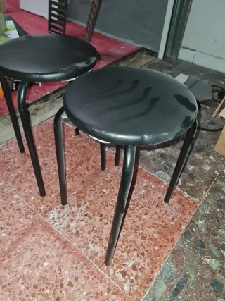 Juego de 2 banquetas negras