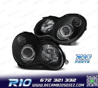 FAROS MERCEDES CLASE C SPORTCOUPE C203 01-04 FONDO NEGRO