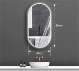 Espejo redondo plateado con luz LED desde 99€