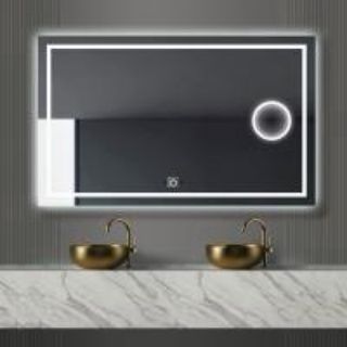 Espejo redondo plateado con luz LED desde 99€