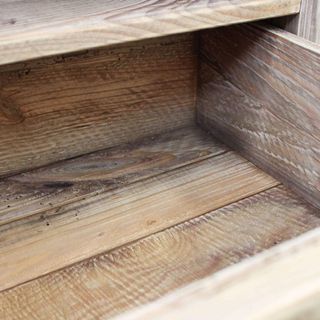 Comodino in Legno di Pino Riciclato Vintage 62cm