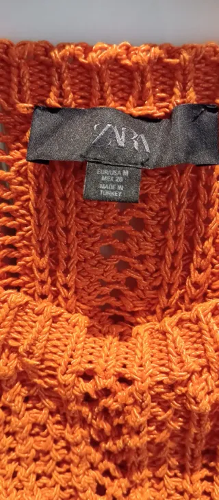 Jersey de punto naranja mujer