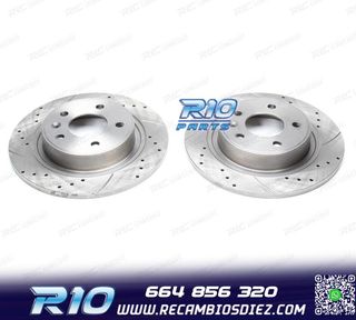 DISCOS DE FRENO PARA MITSUBISHI PERFORADOS RANURADOS