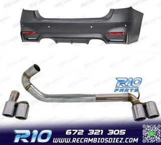 PARAGOLPES TRASERO BMW F30 LOOK M3 + KIT ESCAPE