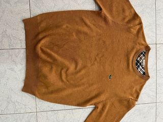 Jersey Lacoste Naranja Manga Larga