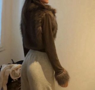 Giacca pellicciotto marrone