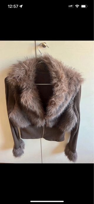 Giacca pellicciotto marrone