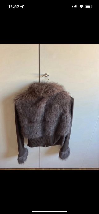 Giacca pellicciotto marrone