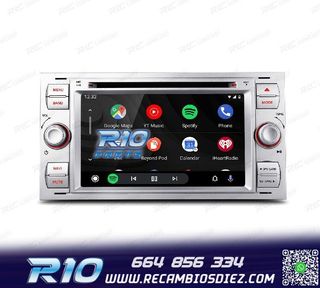 RADIO GPS ANDROID 12 PARA FORD FOCUS C-MAX FIESTA GALAXY KUG