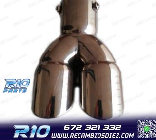 COLA ESCAPE DOBLE REDONDA ACERO INOX