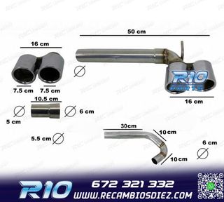 KIT ESCAPE BMW F30 F31 LOOK M3 COLAS DOBLES AMBOS LADOS