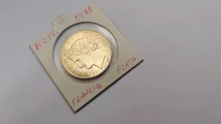 Moneda 100 Francos Plata 1988