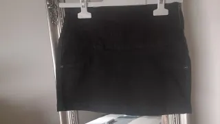 Falda mini vaquera negra