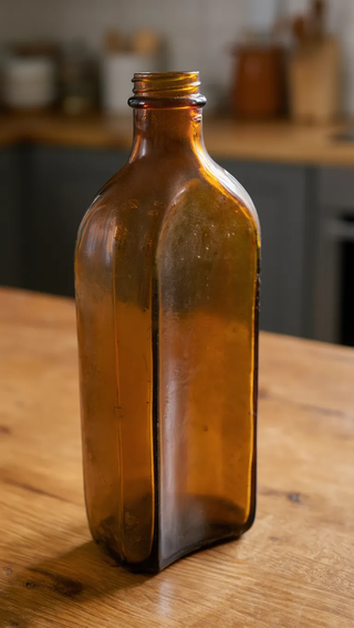 Frasco Farmacia Cristal Ámbar Años 30