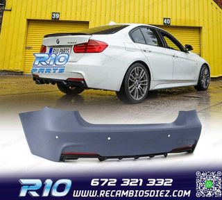 PARAGOLPES TRASERO BMW F30 LOOK M PERFORMANCE PDC DOBLE SALI