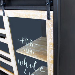 Madia Acciaio Legno 3 Cassetti 2 Ante 108x38x79cm