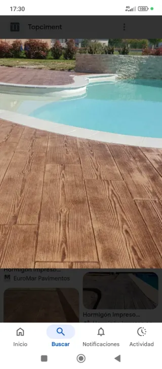 Pavimento hormigón pulido e impreso