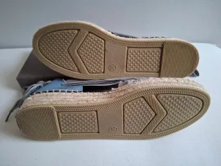 Alpargatas Corina Azul y Gris