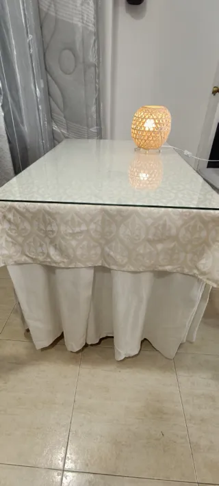 Mesa camilla cristal 110x70cm