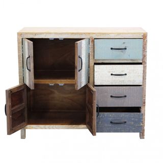 Mobile Legno Multicolore Vintage 100x40x86 Cm