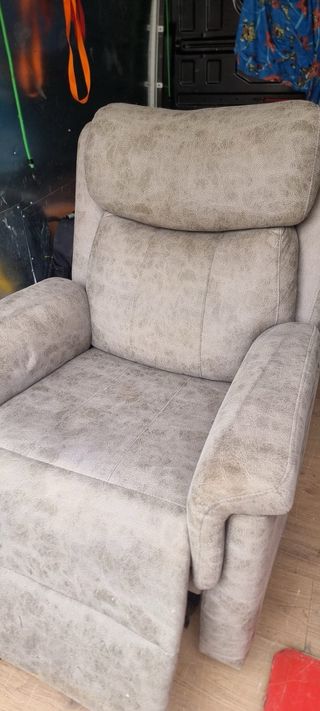 Sillón levanta personas tela beige/gris