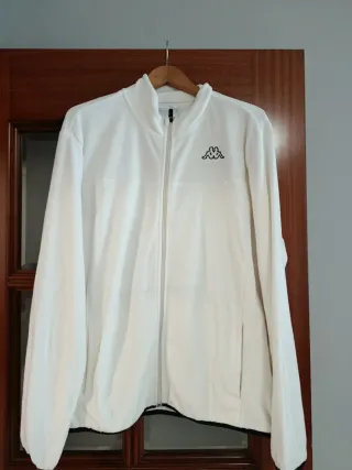 Chaqueta Kappa blanca con cremallera