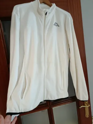 Chaqueta Kappa blanca con cremallera