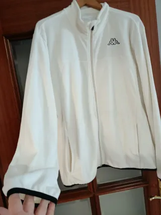 Chaqueta Kappa blanca con cremallera