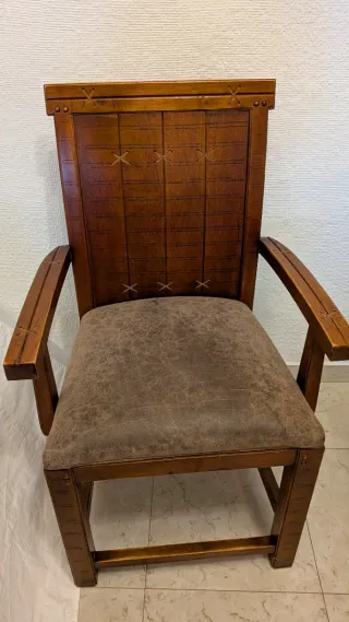 2 Sillas Madera maciza Vintage