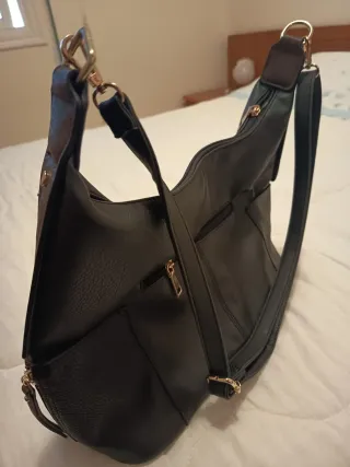 Bolso negro mujer con forro