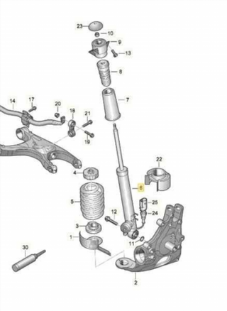 8K0513035K AMORTIGUADOR TRASERO DERECHO AUDI A4 B