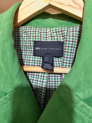 Abrigo verde Mango estilo militar XS