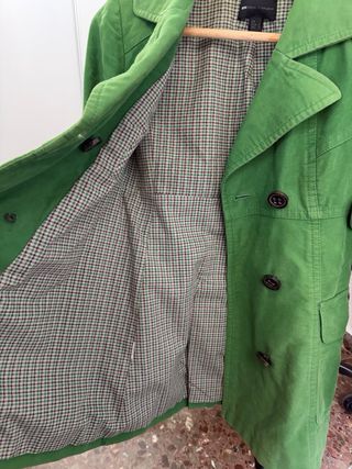 Abrigo verde Mango estilo militar XS