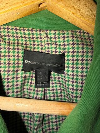Abrigo verde Mango estilo militar XS