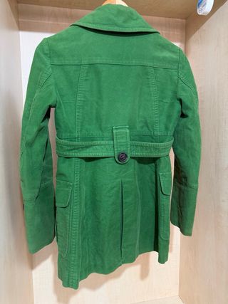 Abrigo verde Mango estilo militar XS