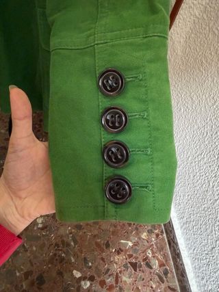 Abrigo verde Mango estilo militar XS