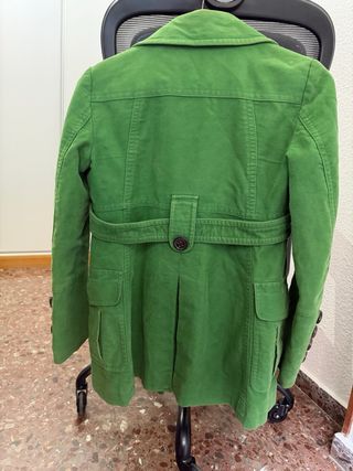 Abrigo verde Mango estilo militar XS