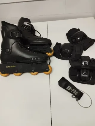 Patines en línea Lizard + protecciones y bolsa de