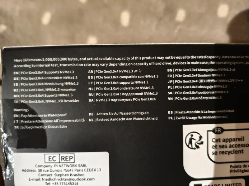 SSD NVMe M.2 Netac 500GB Gen3x4 2280 afbeelding 6