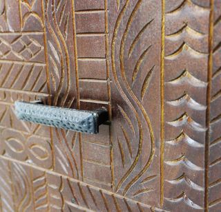 Porta TV 4 Ante Decoro in Mango Ferro 150x40x55cm