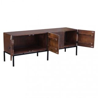 Porta TV 4 Ante Decoro in Mango Ferro 150x40x55cm