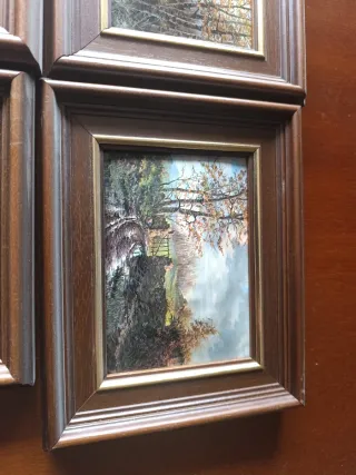 Lote 4 cuadros decorativos paisajes