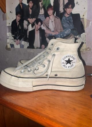 Converse All Star 37 Plataforma Blancas