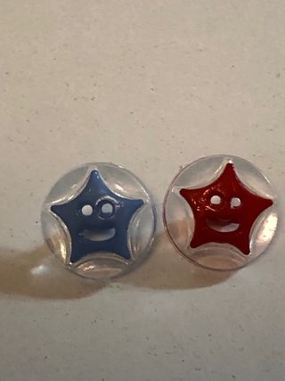 Lote 10 Botones Infantiles Estrella