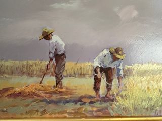 Pareja de óleos firmados escenas rurales