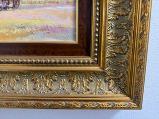 Pareja de óleos firmados escenas rurales