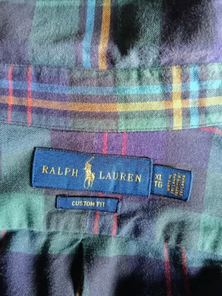 Camisa Polo Ralph Lauren Tartán Verde/Morado