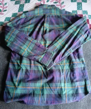 Camisa Polo Ralph Lauren Tartán Verde/Morado