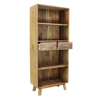 Libreria Pino Riciclato 80x40x190cm Legno Massello